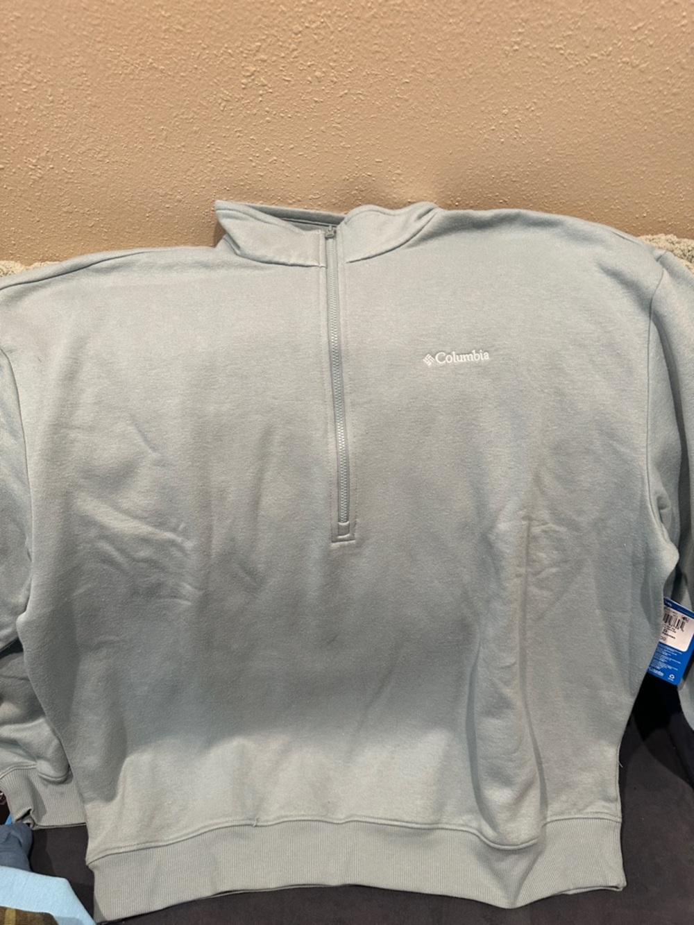 Columbia Sage Green Quarter-Zip Pullover